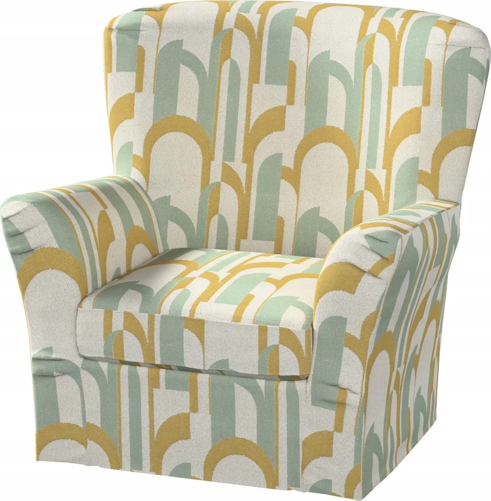 Tomelilla magas fotelhuzat Ikea könyvjelzőkkel, narancssárga