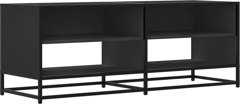vidaXL fekete szerelt fa és fém TV-szekrény 120,5x40x46 cm