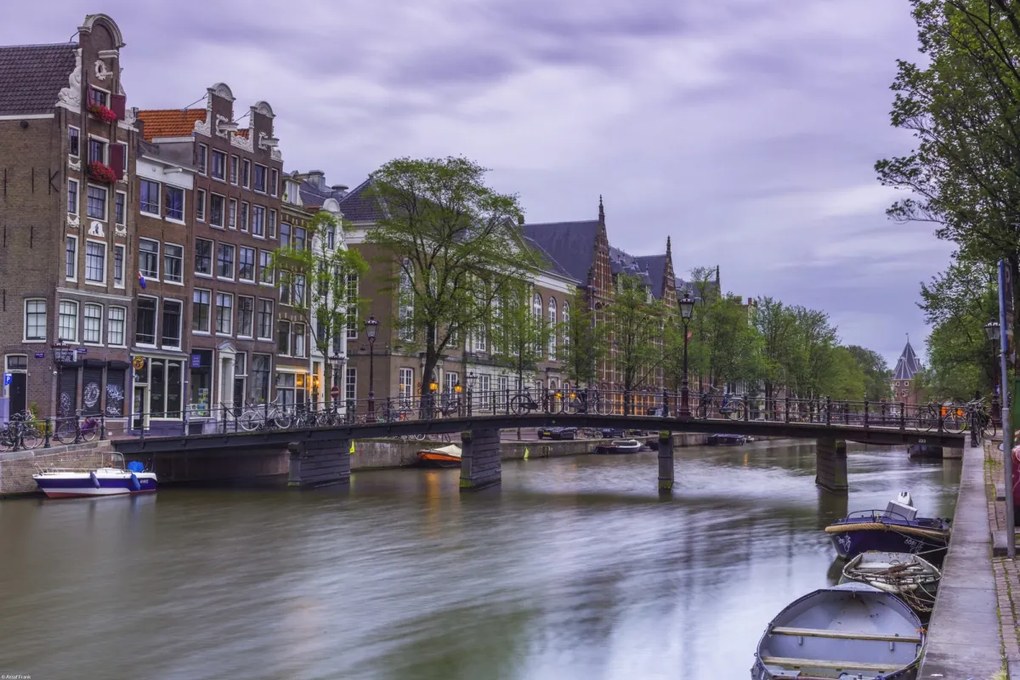 Poszter 60x40cm Csatorna Amszterdam városon keresztül 4, Assaf Frank