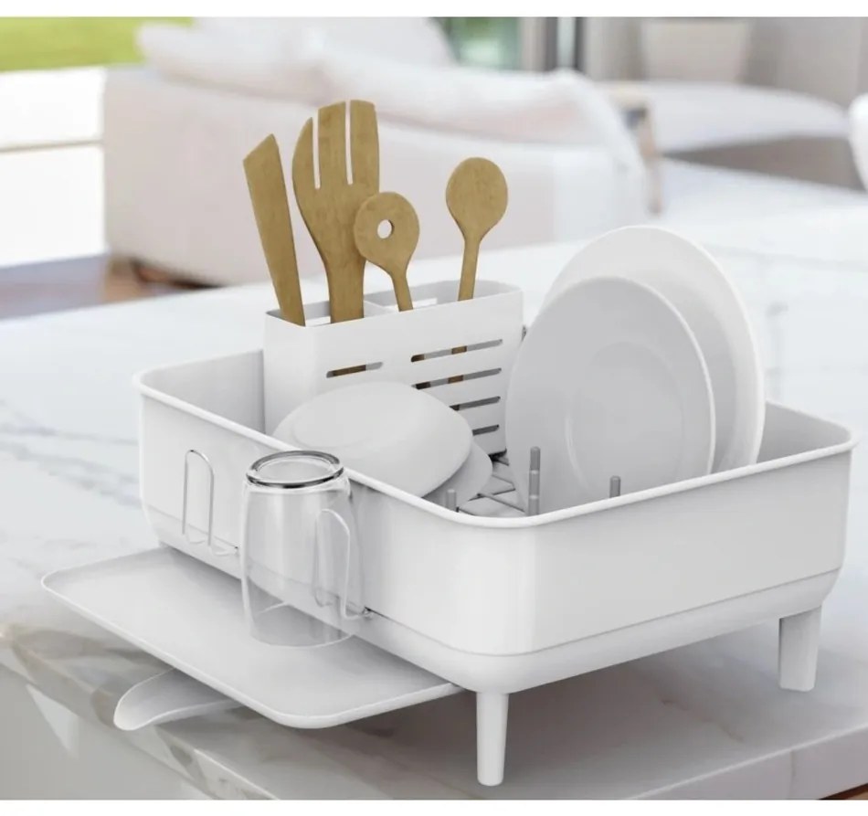Simplehuman Compact edénytartó, acél, műanyag,FPP, fehér
