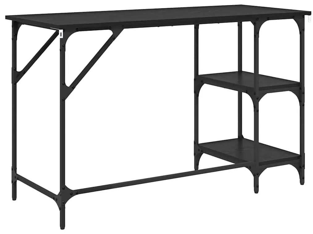 vidaXL Asztal Fekete tölgy 120 x 50 x 75 cm Faanyag