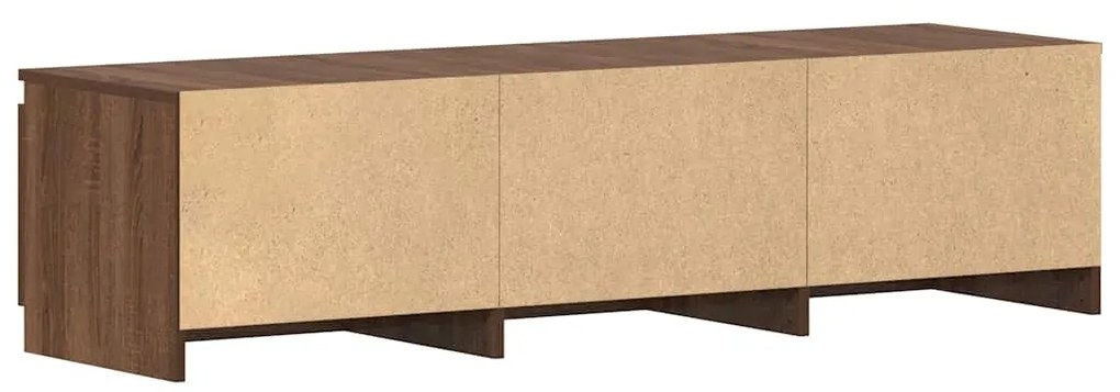 barna tölgyszínű szerelt fa TV-szekrény 140 x 40 x 35,5 cm