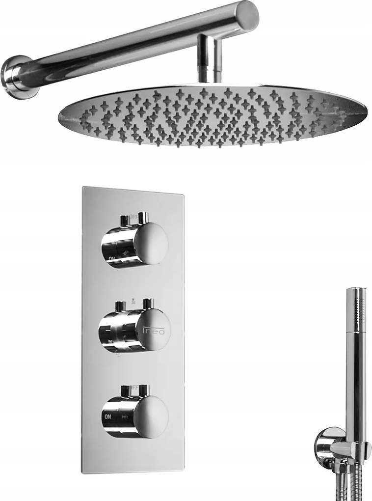 Zuhanyszett króm esőztető 25 cm