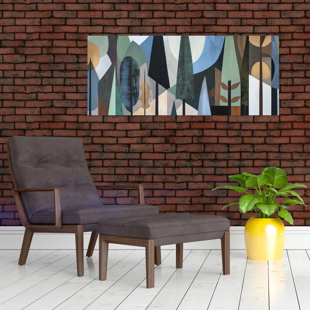 Kép - Természetes geometriai absztrakció II. (120x50 cm)