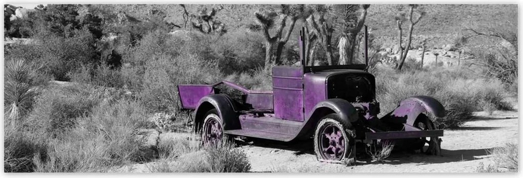 Poszterek 200x66 Lila autó Lövöldözős