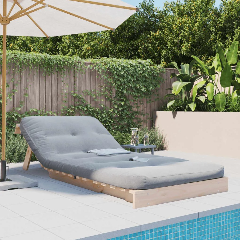 tömör fenyőfa futon kanapéágy matraccal 90 x 206 x 11 cm
