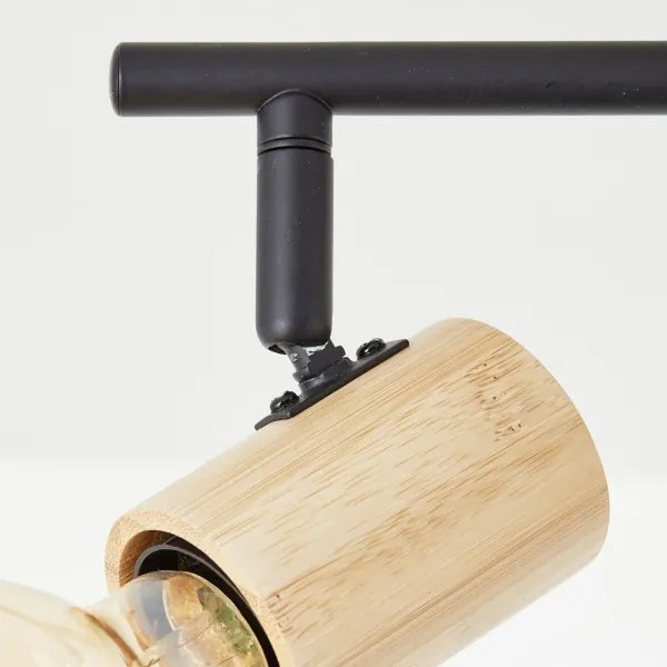 Brilliant - KERRY irányítható spotlámpa 6xE27/40W/230V fekete/bambusz