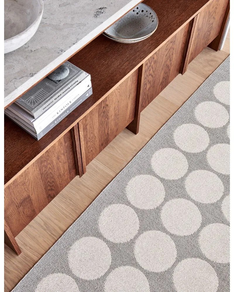 Bézs-krémszínű kültéri-beltéri futószőnyeg 70x160 cm Hugo Linen Vanilla – Pappelina