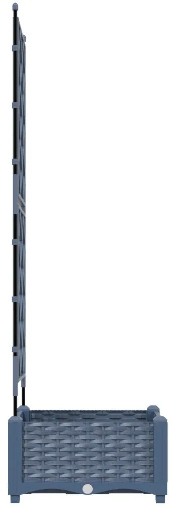 Kertész cserép rácsos változattal Szürke 40 x 40 x 125,5 cm PP