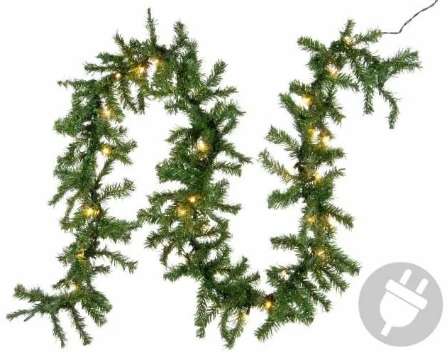 NEXOS Karácsonyi dekorációs füzér 2,7 m meleg fehér