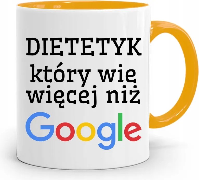 Dietetikusoknak Sárga Ajándék Bögre fényképes nyomtatással