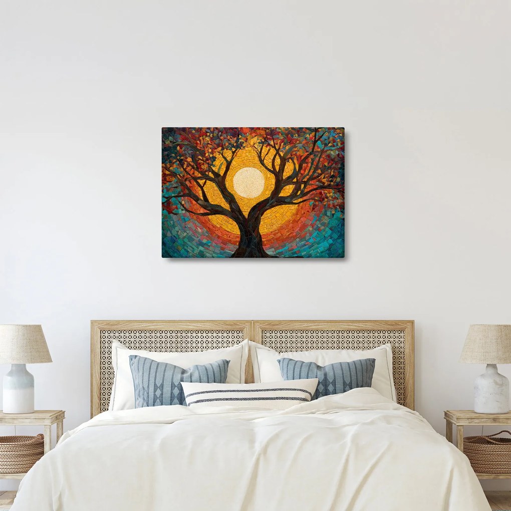 Kép - Nap az élet fájának koronájában (70x50 cm)