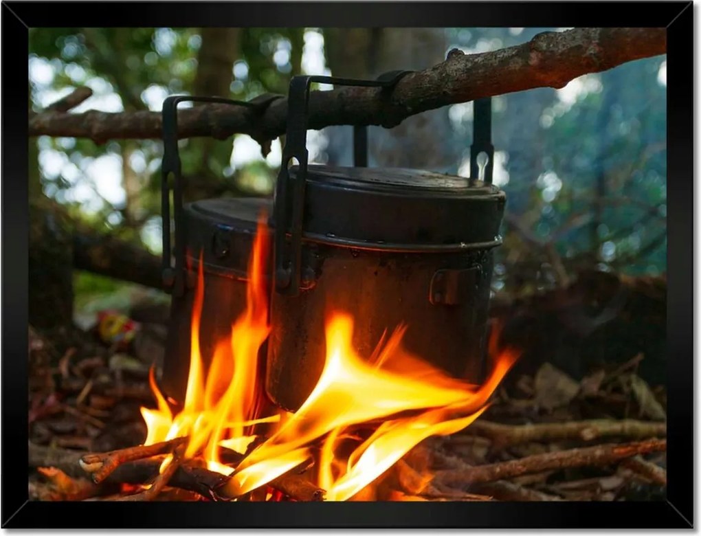 Poszterek keretben 40x30 Kis vízforraló a tűzön