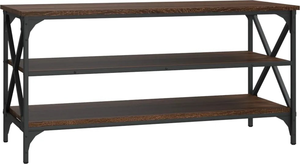 vidaXL barna tölgyszínű szerelt fa TV-szekrény 100x40x50 cm