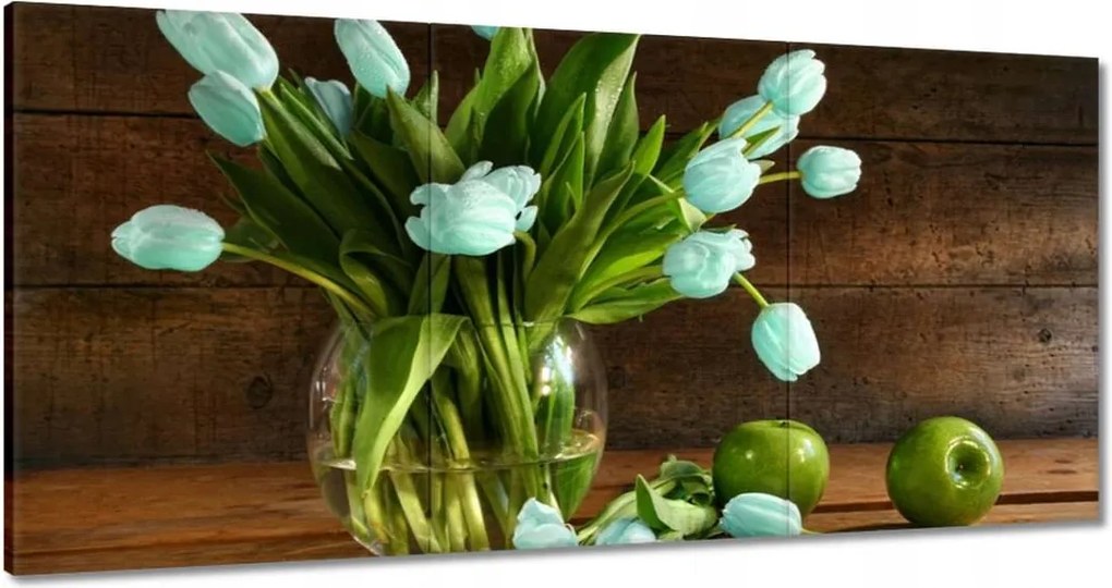 Vászonkép 180x90 Menta tulipánok
