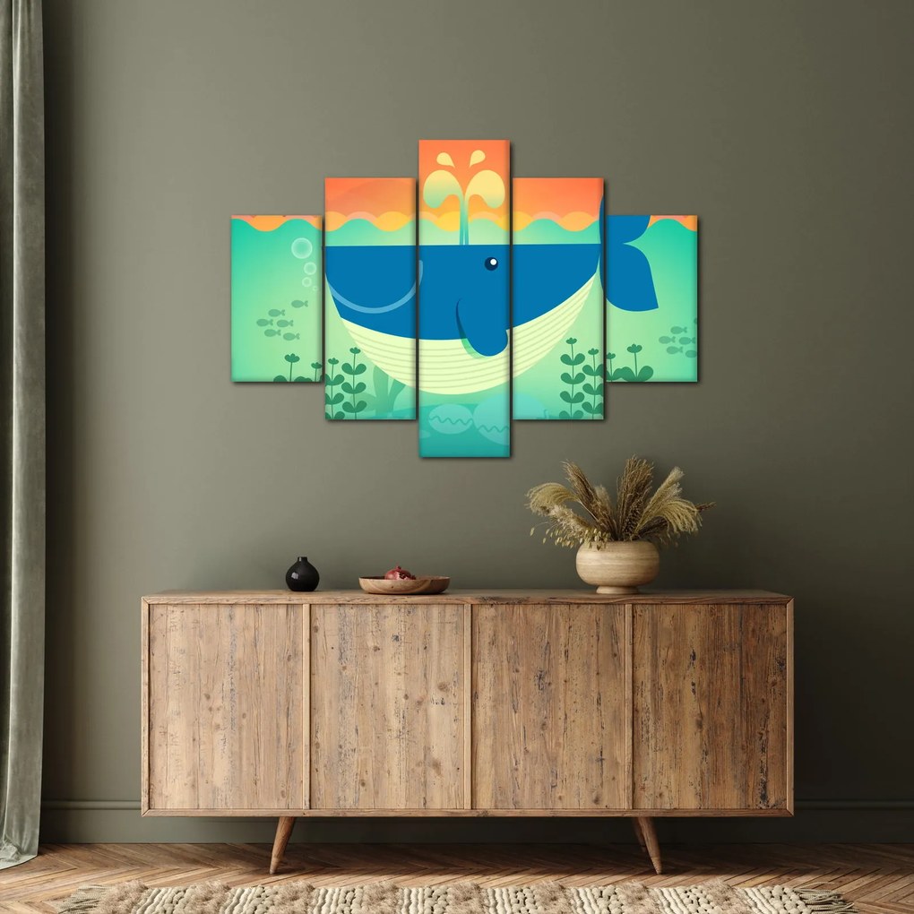 Kép - boldog bálna (150x105 cm)