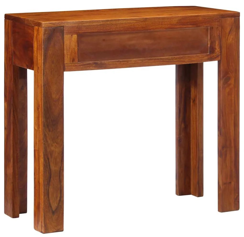 konzolasztal 80x35x75 cm tömör fa akácfa