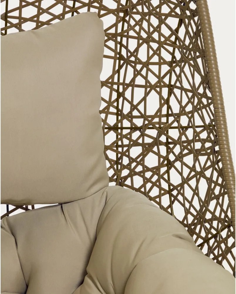 Bézs műrattan kerti függőfotel Florina – Kave Home