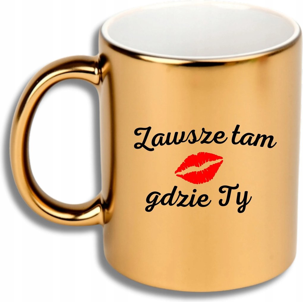 Arany Bögre Ajándék Különböző Alkalmakra Ajándék Mindig Ott, Ahol Te