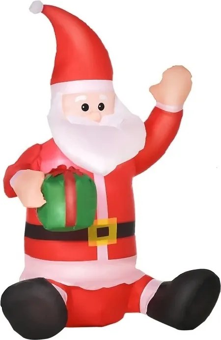 Felfújható Mikulás Led Ajándék 120 CM Karácsonyi dekoráció 844-166