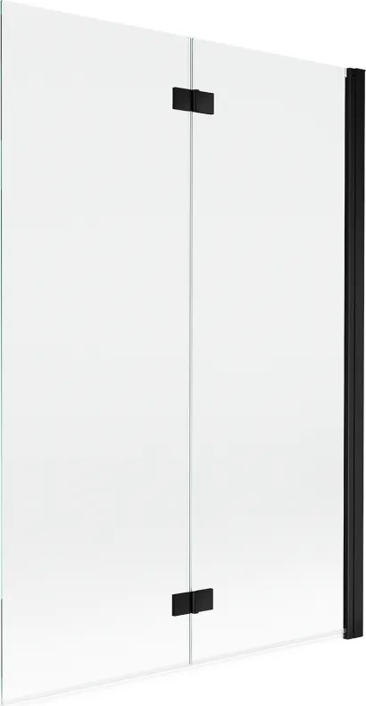 Mexen Mist 2-szárnyas zuhanyfal, jobbos 120 x 150 cm, átlátszó, fekete - 8A9-120-002-70-00-P
