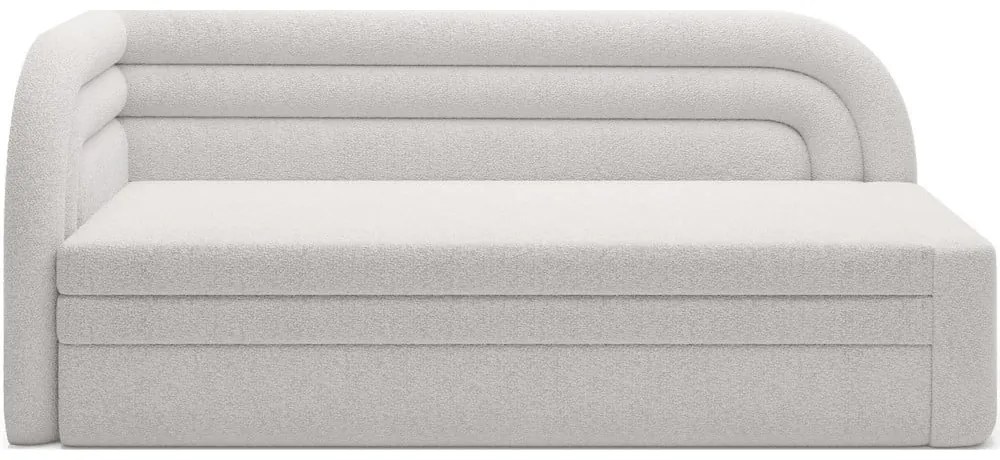 Krémszínű buklé kinyitható-tárolóhelyes kanapé jobb oldali 223 cm Fabillo – ELTAP