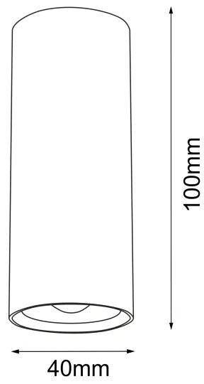 Brosline 1250 - POINT spotlámpa 1xGU10/4W/230V fekete