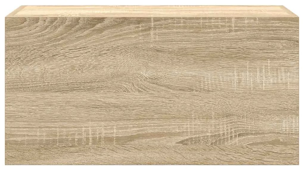 sonoma tölgyszínű szerelt fa fali fürdőszobaszekrény 60x25x30cm