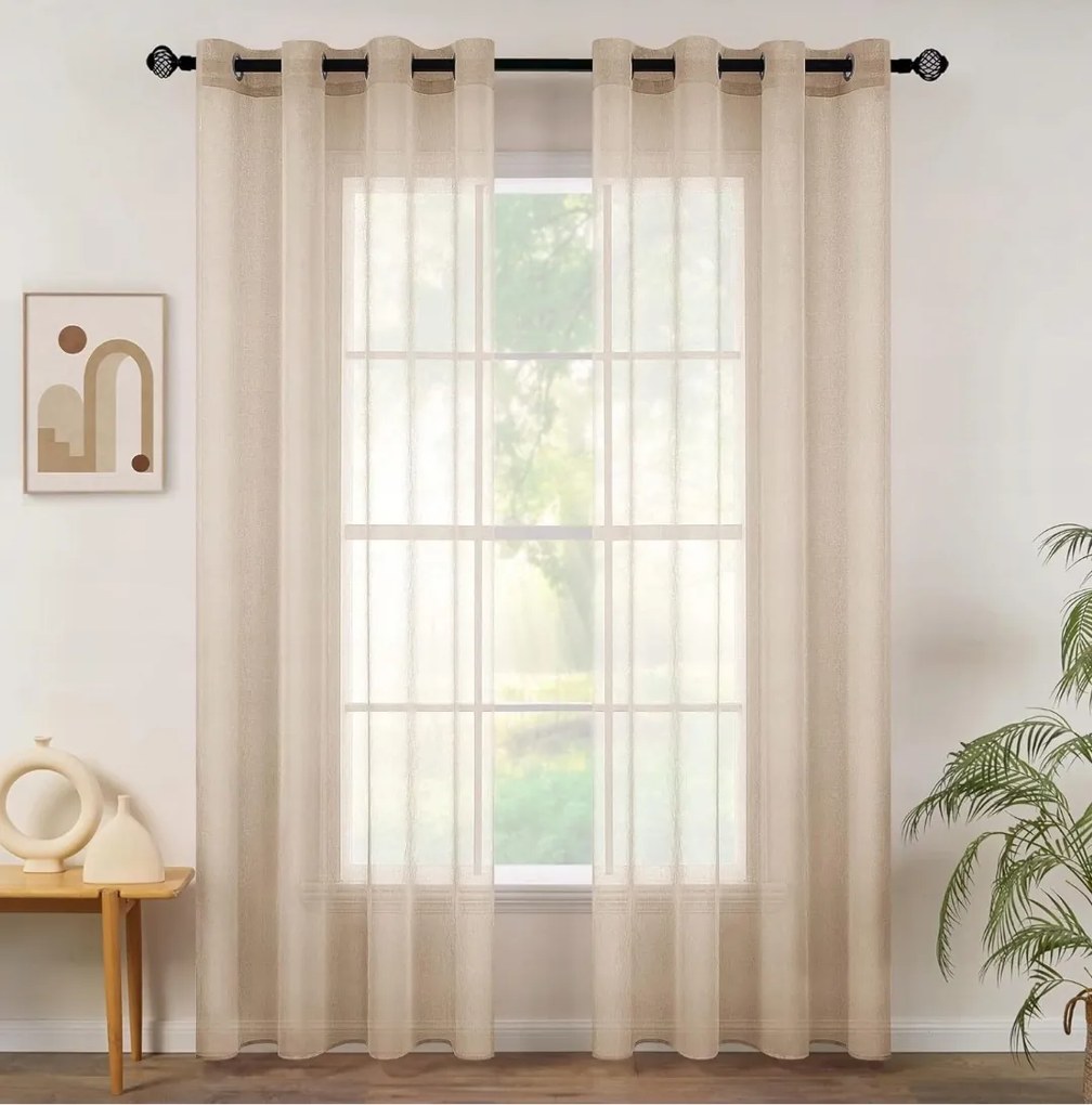 Átlátszó ablakfüggöny, elegáns, hálószobába, nappaliba