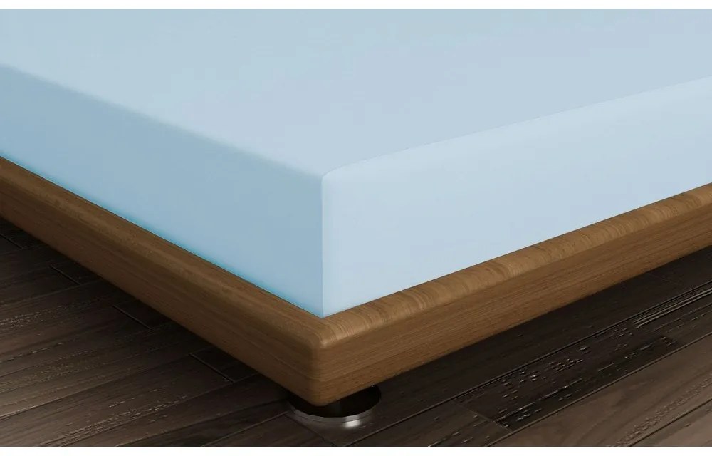 Világoskék gumis pamut lepedő 140x200 cm – Mijolnir