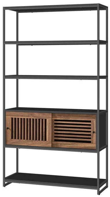 Fekete MDF Polcos Szekrény. AUR-E1121 BK