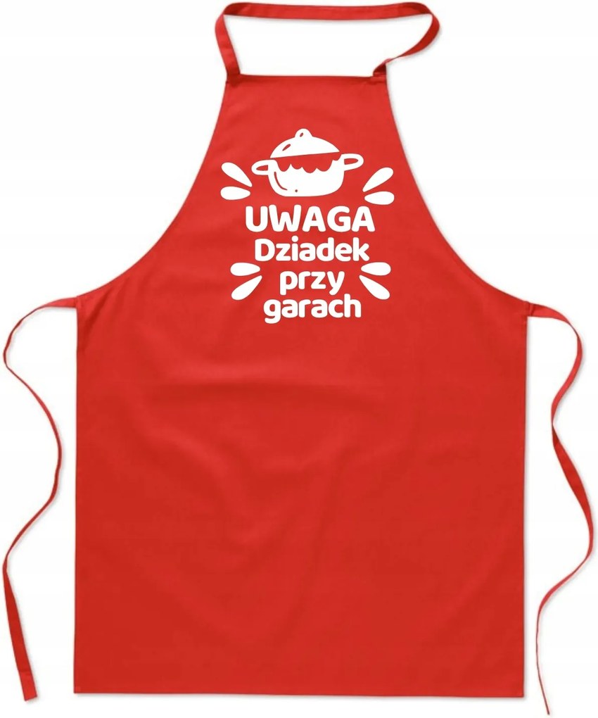 Konyhai Kötény piros Nagypapa A Garázsban ajándék nagypapának FA_428_cw