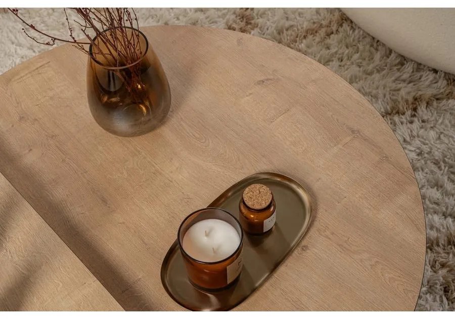 Dohányzóasztal Orion - Honey Oak, Fekete