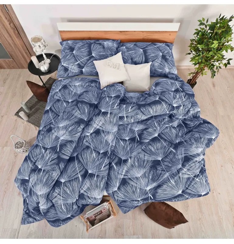 EMI Alvaro kék pamut ágyneműhuzat, A standard egyszemélyes ágy szett tartalma: 1x 140x200 + 1x 70x90