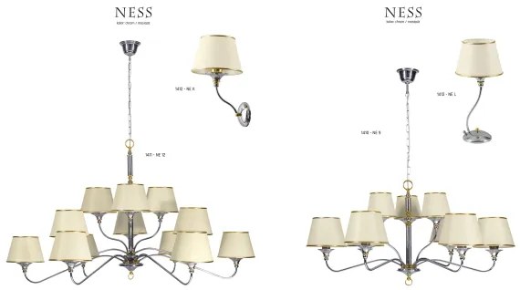 Jupiter 1412 - NESS NE K - Fali lámpa 1xE27/60W/230V