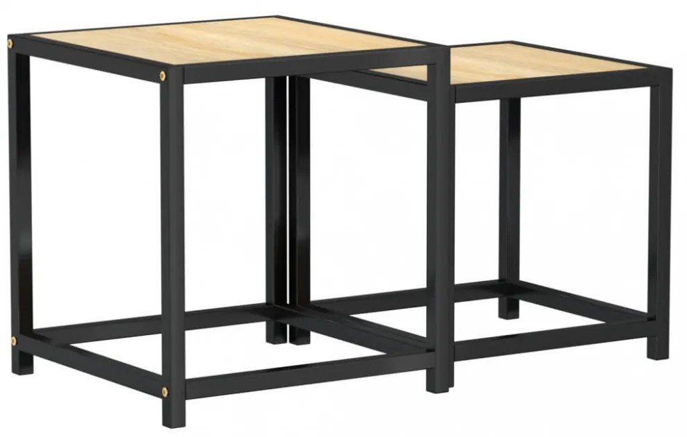 2 db sonoma-tölgyszínű MDF dohányzóasztal