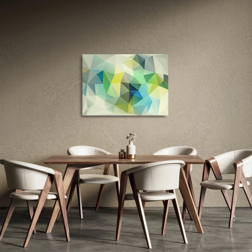 A geometriai absztrakció képe (üvegen) (70x50 cm)