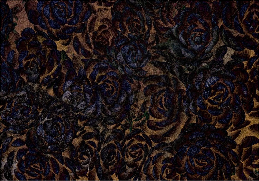 Flizelin fotótapéta Sötét rózsák Elegáns textúra 312x219 +ragasztó
