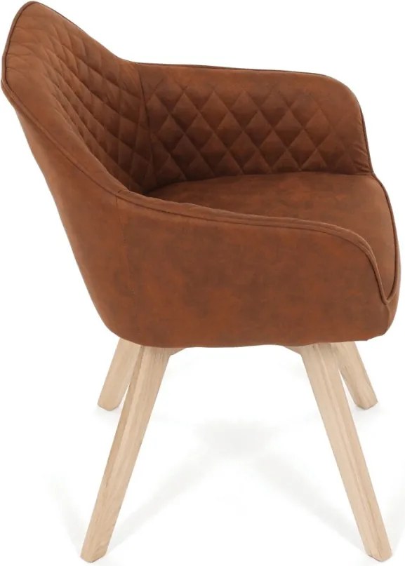 Jídelní židle, hnědá, látka vintage, DCH-435 BR3
