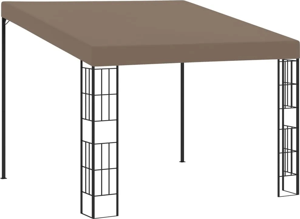 vidaXL tópszínű falra szerelhető szövetpavilon 3 x 3 m