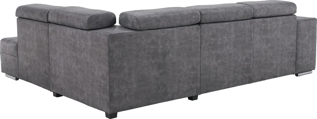 Ülőgarnitúra, szürke, jobbos, MALAGA