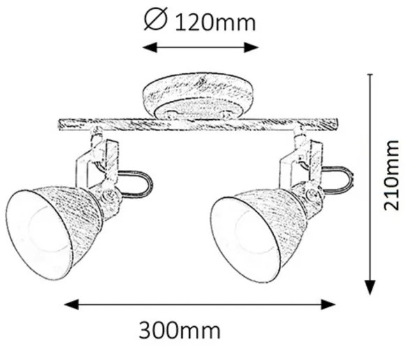 Rabalux 5967 - Spotlámpa VIVIENNE 2xE14/40W