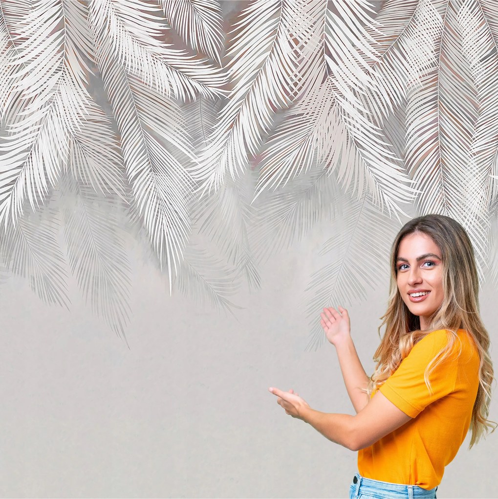 Fotótapéta Lógó Pálmafa Levelek 196x260 05 F