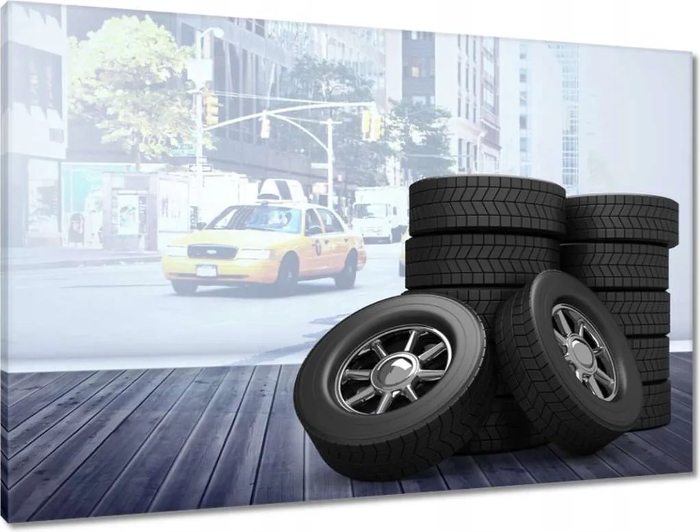 Vászonkép 90x60 Gumiabroncs csere szett