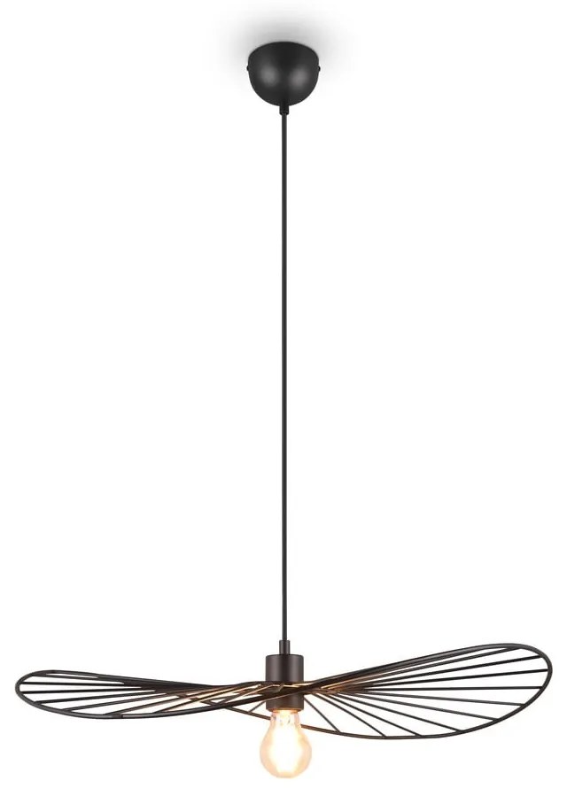 Matt fekete függőlámpa ø 60 cm Chapeau – Reality