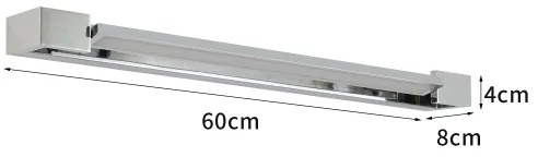 Brilagi-LED Fürdőszobai világító tükör AQUA LINE LED/18W/230V 60 cm IP44 fényes króm