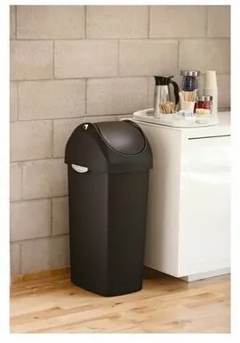 Simplehuman hulladékgyűjtő, 60 l, fekete, 60 l
