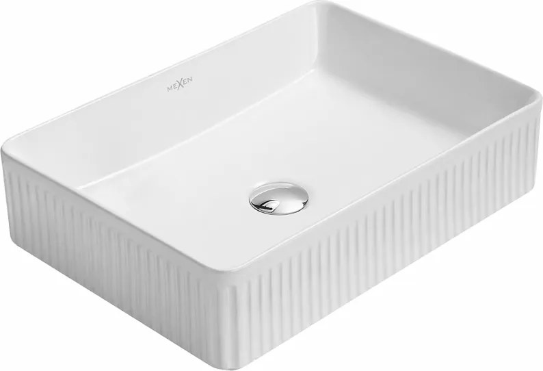 Mexen Grovo bordára csiszolt pultra helyezhető mosdó 51 x 37 cm, fehér - 22305100
