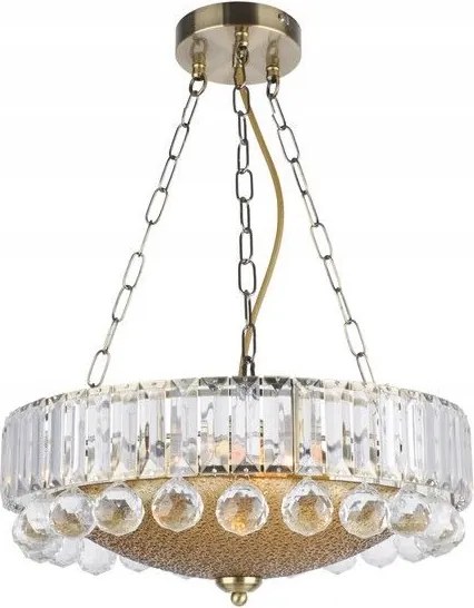 Irsina Klasszikus kristály függőlámpa arany lánccal