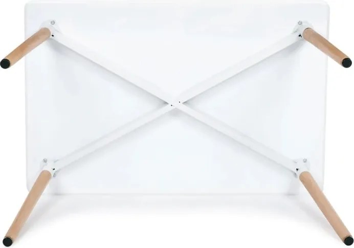 AKCIÓ Fehér étkezőasztal BERGEN 120x80 cm II. osztály